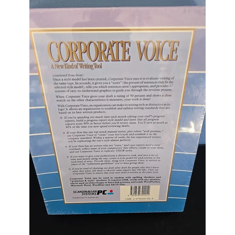 Corporate‎ Voice a New Kind of writing tool Scandinavian system PC